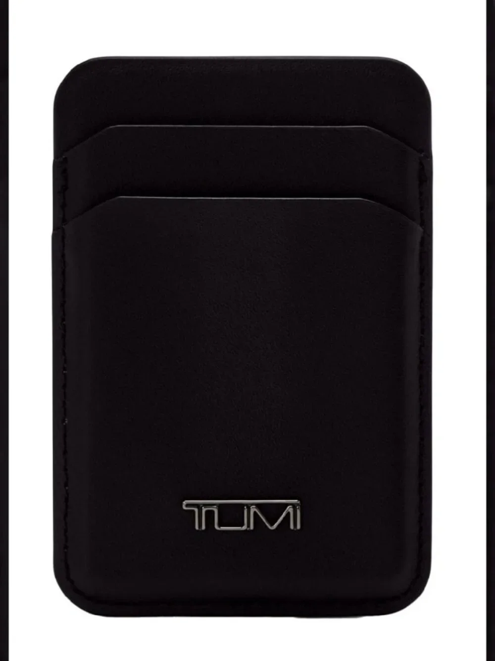 2026 TUMI SLIM LEATHER MAGNETIC CARD HOLDER CASE FOR CELL PHONE METAL LOGO